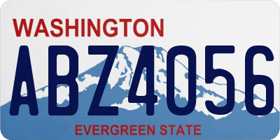 WA license plate ABZ4056