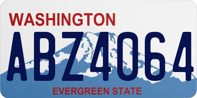 WA license plate ABZ4064