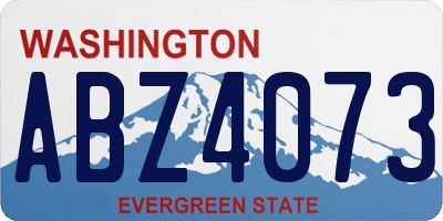WA license plate ABZ4073