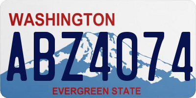 WA license plate ABZ4074