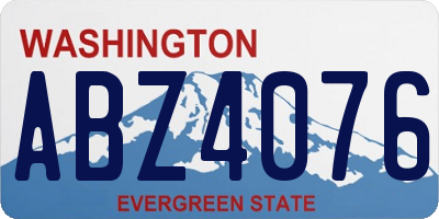 WA license plate ABZ4076