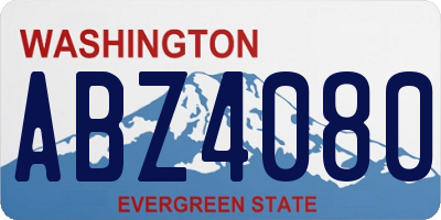 WA license plate ABZ4080