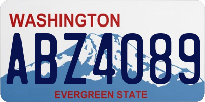 WA license plate ABZ4089