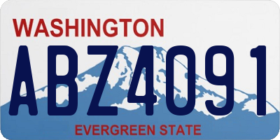 WA license plate ABZ4091