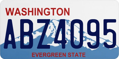 WA license plate ABZ4095