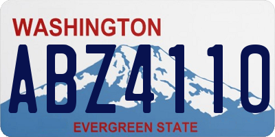 WA license plate ABZ4110