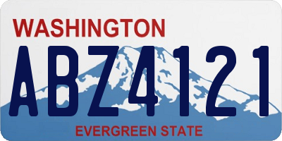 WA license plate ABZ4121