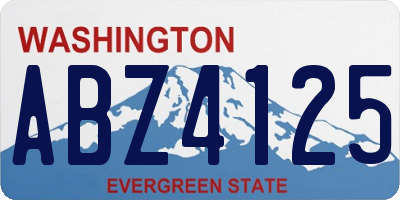 WA license plate ABZ4125