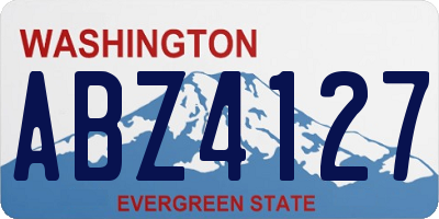 WA license plate ABZ4127