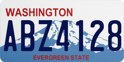 WA license plate ABZ4128