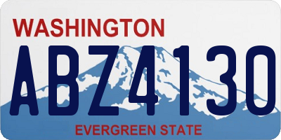 WA license plate ABZ4130
