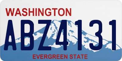 WA license plate ABZ4131