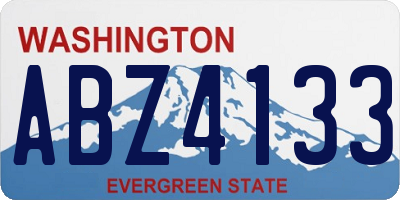 WA license plate ABZ4133