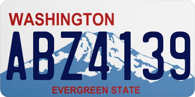 WA license plate ABZ4139