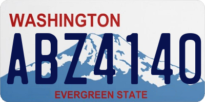 WA license plate ABZ4140
