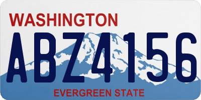 WA license plate ABZ4156