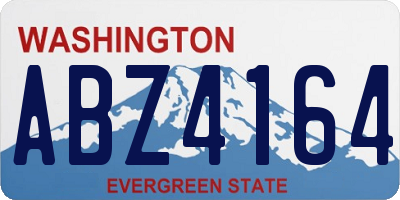 WA license plate ABZ4164