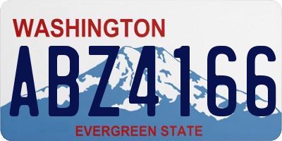 WA license plate ABZ4166