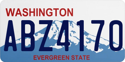 WA license plate ABZ4170