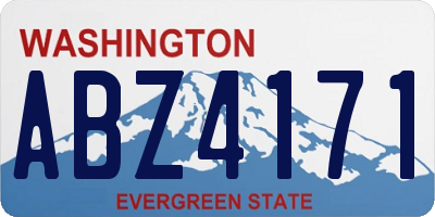 WA license plate ABZ4171