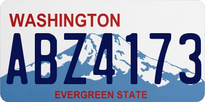 WA license plate ABZ4173