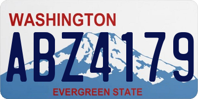 WA license plate ABZ4179