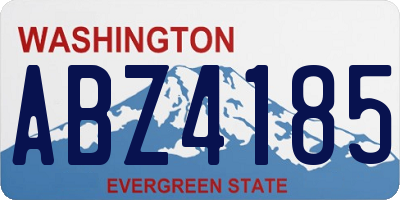 WA license plate ABZ4185