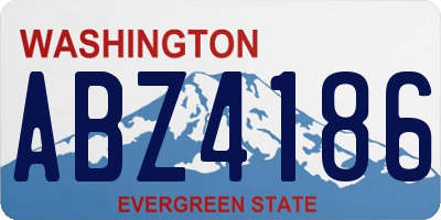WA license plate ABZ4186
