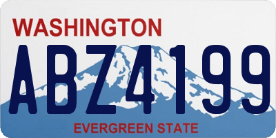 WA license plate ABZ4199