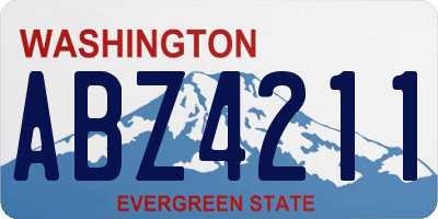 WA license plate ABZ4211