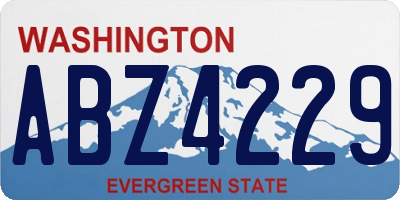WA license plate ABZ4229