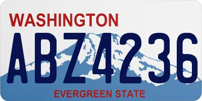 WA license plate ABZ4236