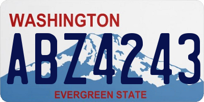 WA license plate ABZ4243