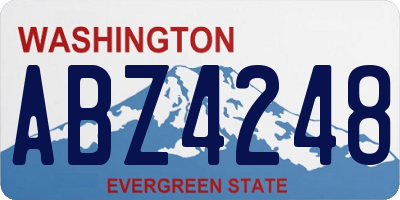WA license plate ABZ4248