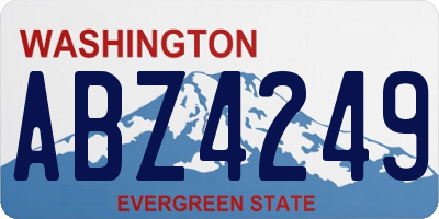 WA license plate ABZ4249