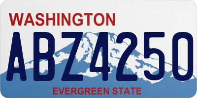 WA license plate ABZ4250
