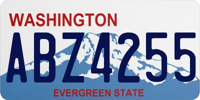 WA license plate ABZ4255