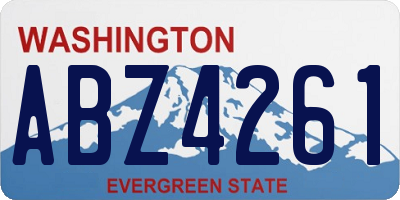 WA license plate ABZ4261
