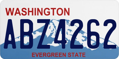 WA license plate ABZ4262