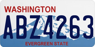 WA license plate ABZ4263