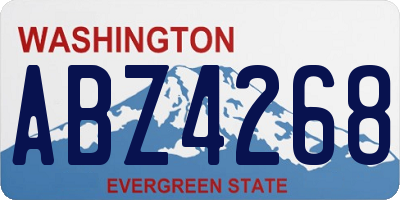 WA license plate ABZ4268