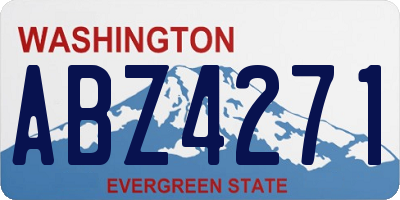 WA license plate ABZ4271
