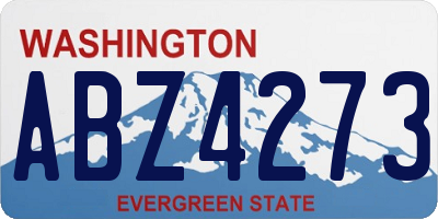 WA license plate ABZ4273