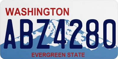 WA license plate ABZ4280