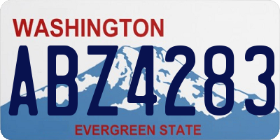 WA license plate ABZ4283