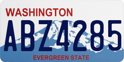WA license plate ABZ4285