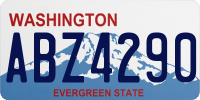 WA license plate ABZ4290