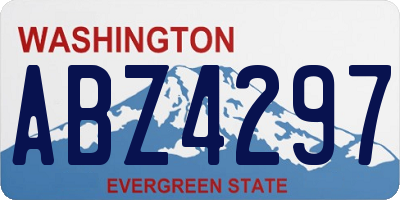WA license plate ABZ4297