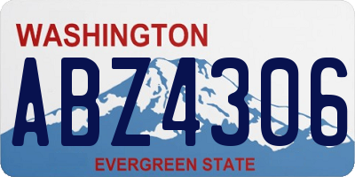 WA license plate ABZ4306