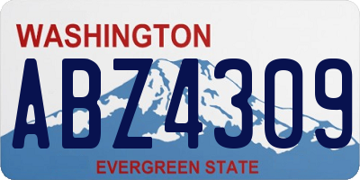 WA license plate ABZ4309